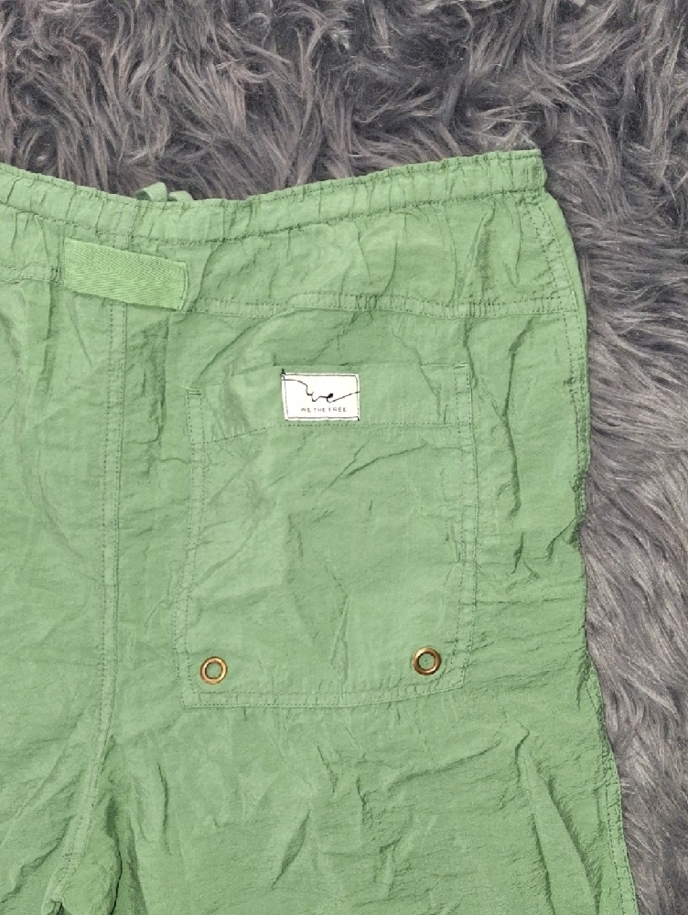 Free People Aspen Green Elastic Waist Shorts - Picture 6 of 13